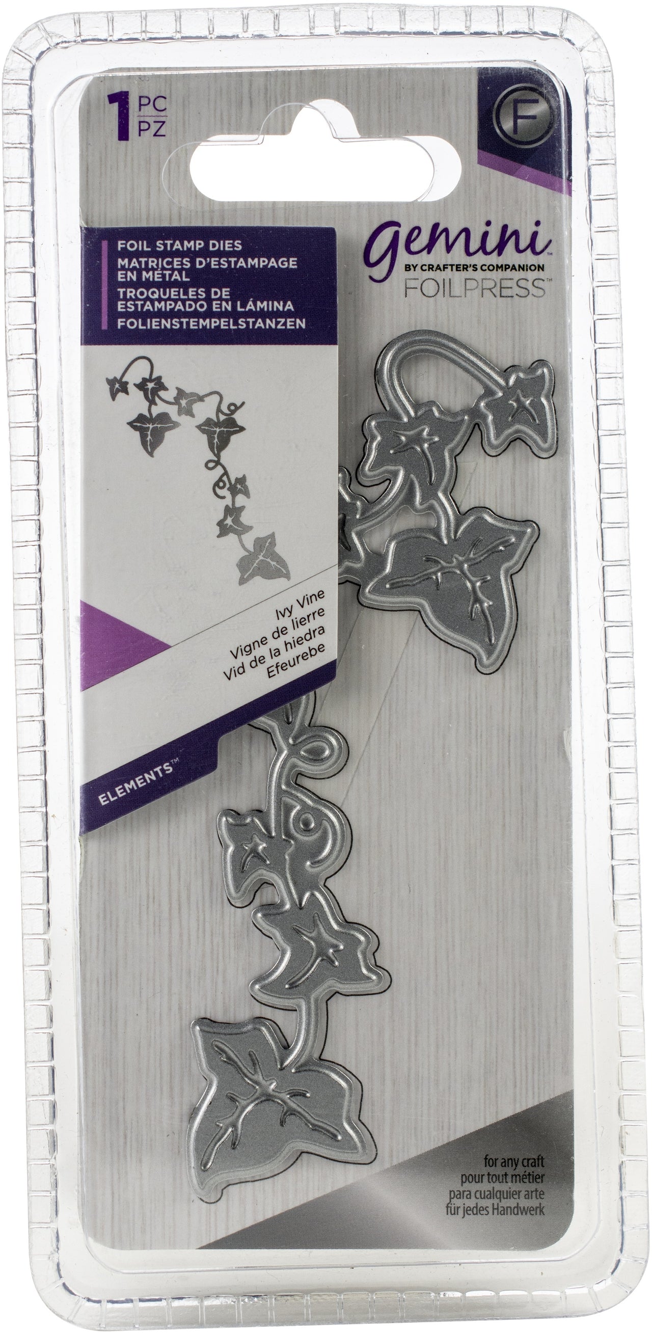 Crafter's Companion Gemini Foilpress Stamp Die Elements - Ivy Vine