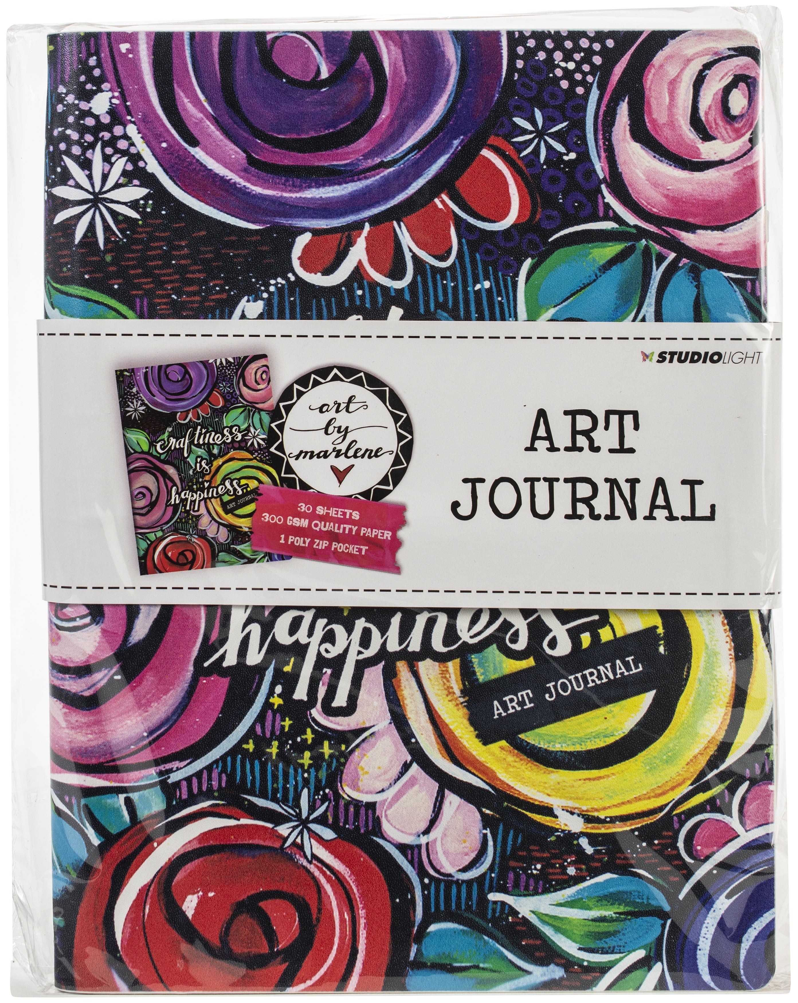 Studio Light Art By Marlene 3.0 Art Journal A4 - 30 Sheets W/Zip Pocket