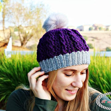Ribbed Cable Textured Beanie