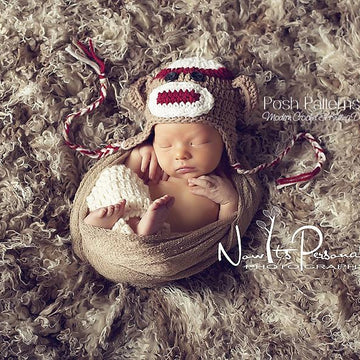 Sock Monkey Hat Crochet Pattern 308