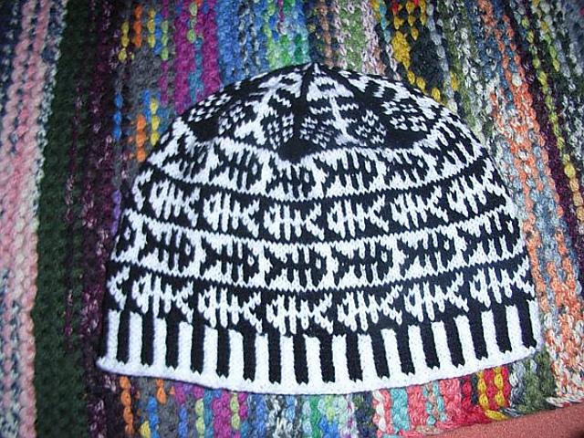 Fish & bone beanie