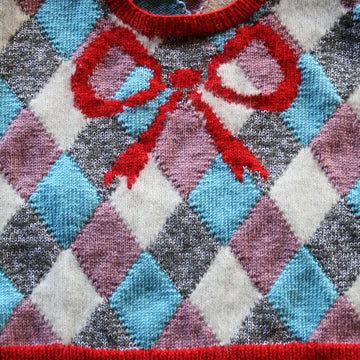 Harlequin Bow Sweater
