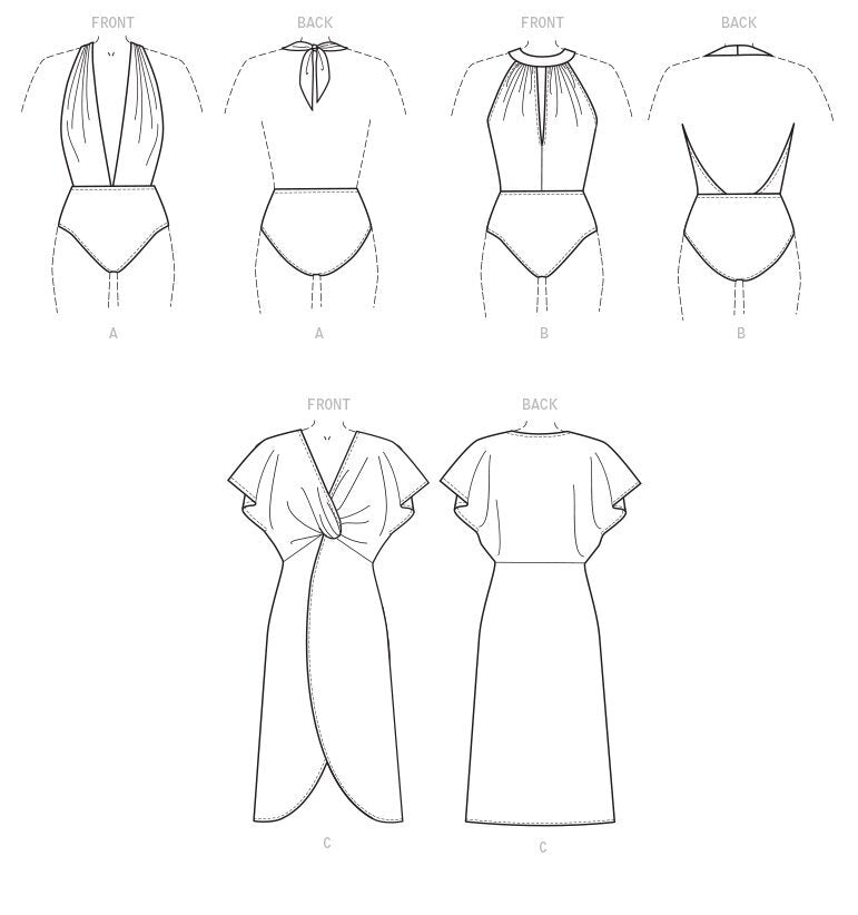 McCall's Misses' Swimsuit and Cover-Up M7964 - Sewing Pattern