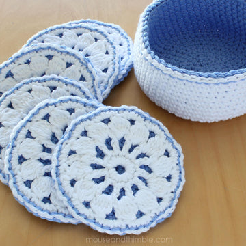 Cornflower Coaster Basket US TERMS 3506
