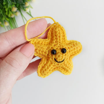 Crochet star pattern, NO SEW Christmas star ornament, easy crochet pattern