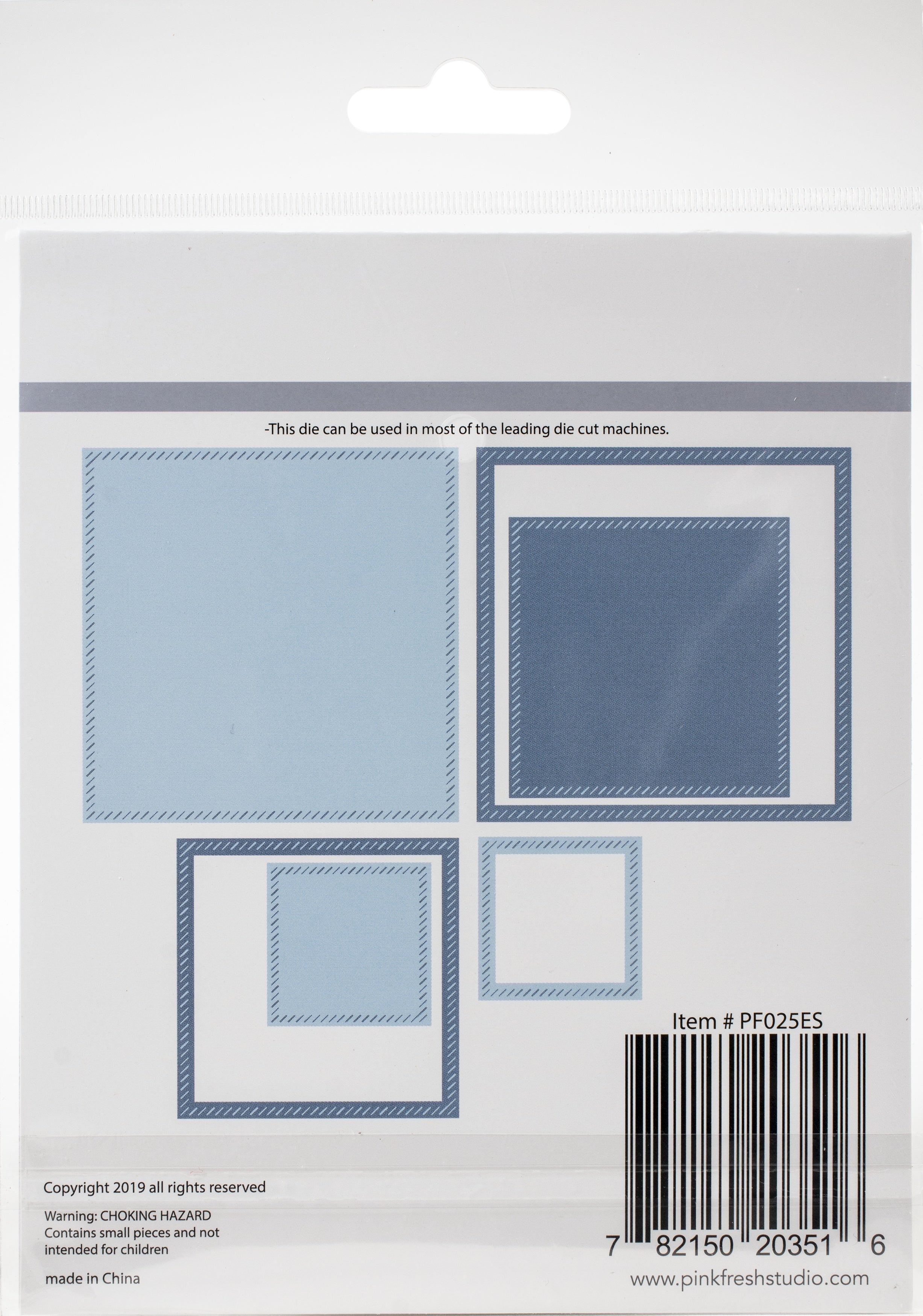 Pinkfresh Studio Essentials Die Set - Diagonal Stitched Squares