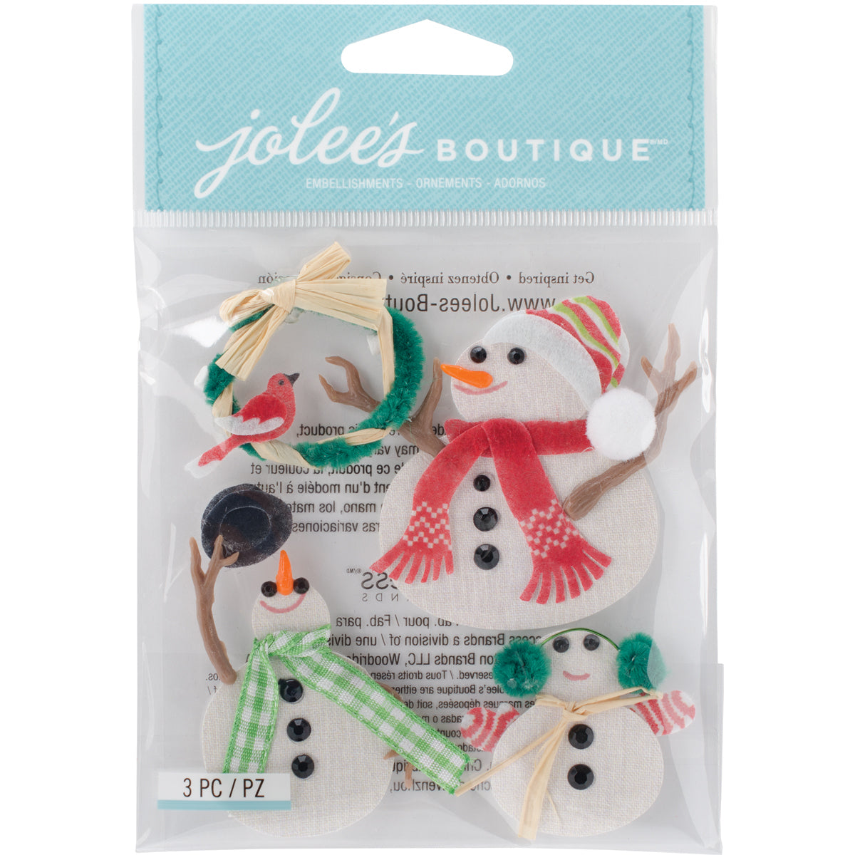 Jolee's Boutique Dimensional Stickers - Snowmen