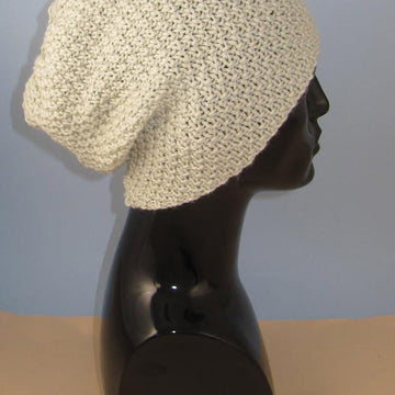 Chunky Unisex Double Moss Stitch Slouch Hat