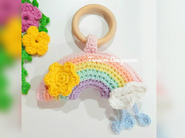 Crochet Rainbow Rattle