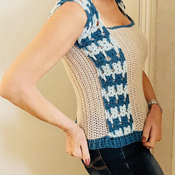 PURRRFECT CATSTITCH TOP