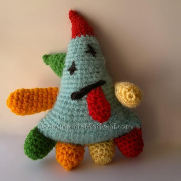 Crochet Rainbow Monster Amigurumi Alien Plushie Doll For Babies
