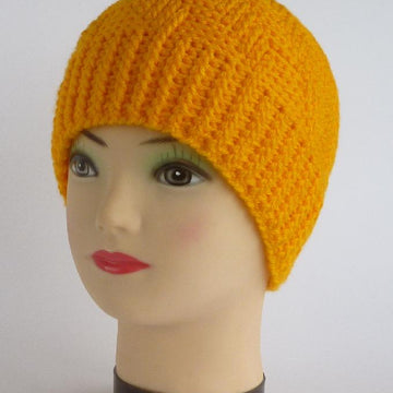 Crochet Unisex Spiral Cabled Beanie Hat