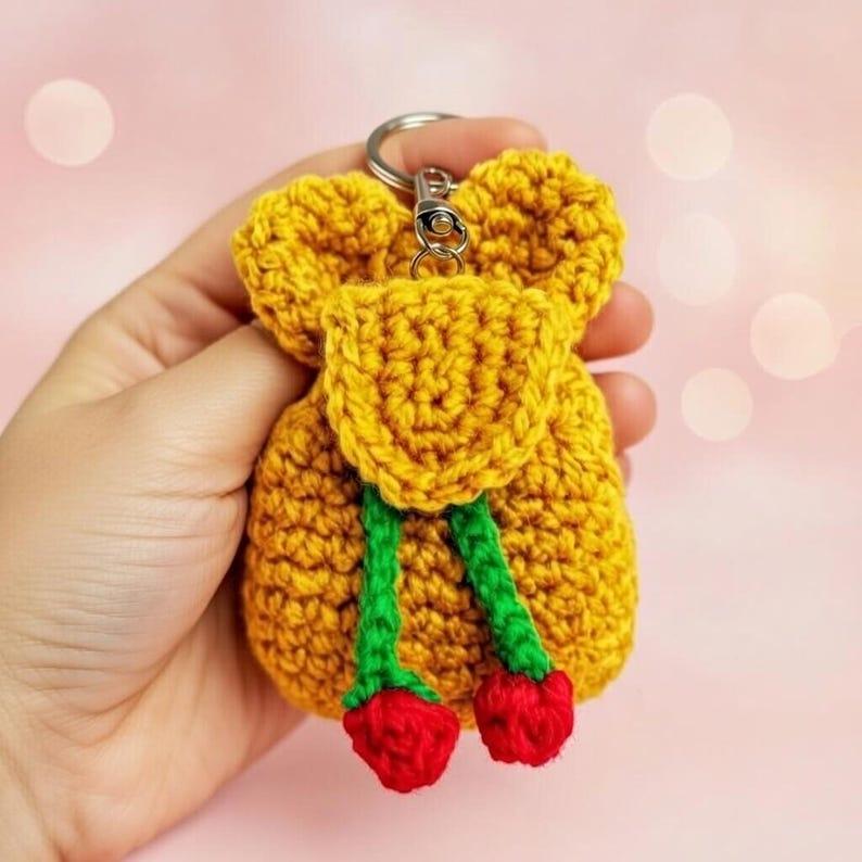 Crochet Mini Backpack Keychain Pattern PDF – Bag Charm DIY – Easy Crochet Keyring + Video Tutorial