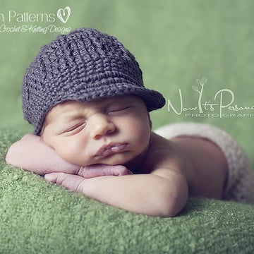 Ribbed Newsboy Visor Hat Crochet Pattern 108