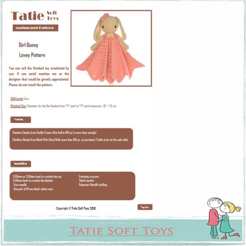 Bunny Lovey Security Blanket Snuggle Comforter