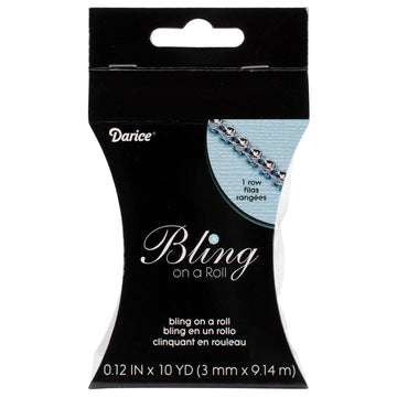 Darice Bling On A Roll 3mmX10yd - 1 Row, Silver