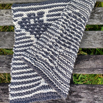 Belted Galloway Knit Slipstitch Dishcloth