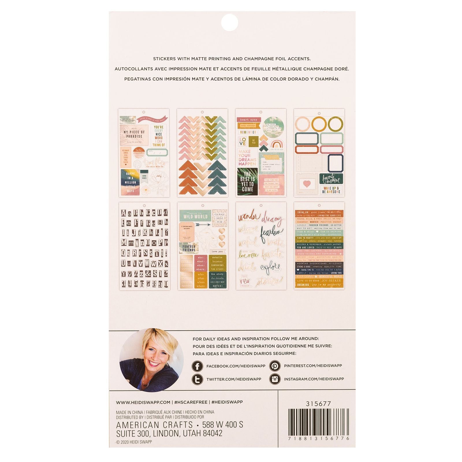 American Crafts Heidi Swapp - Care Free Sticker Book