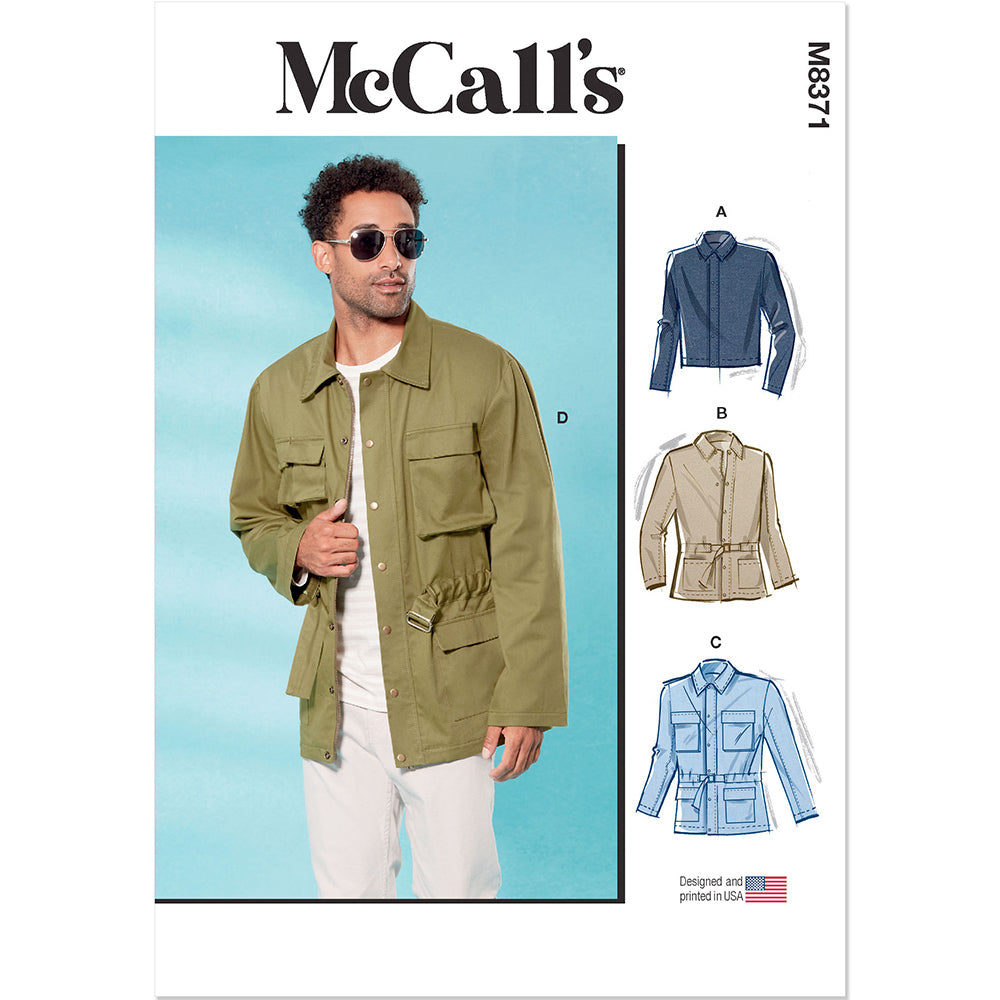 McCall's Men's Jacket in Two Lengths M8371 - Sewing Pattern