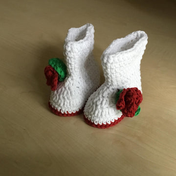 Baby Boot Bootie & Crown Set N 284