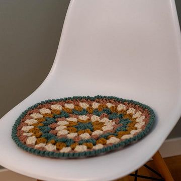 Granny Circle Crochet Chair Pad