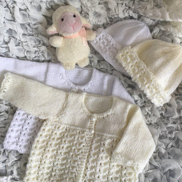 Lacy Cardi & Hat for preemies