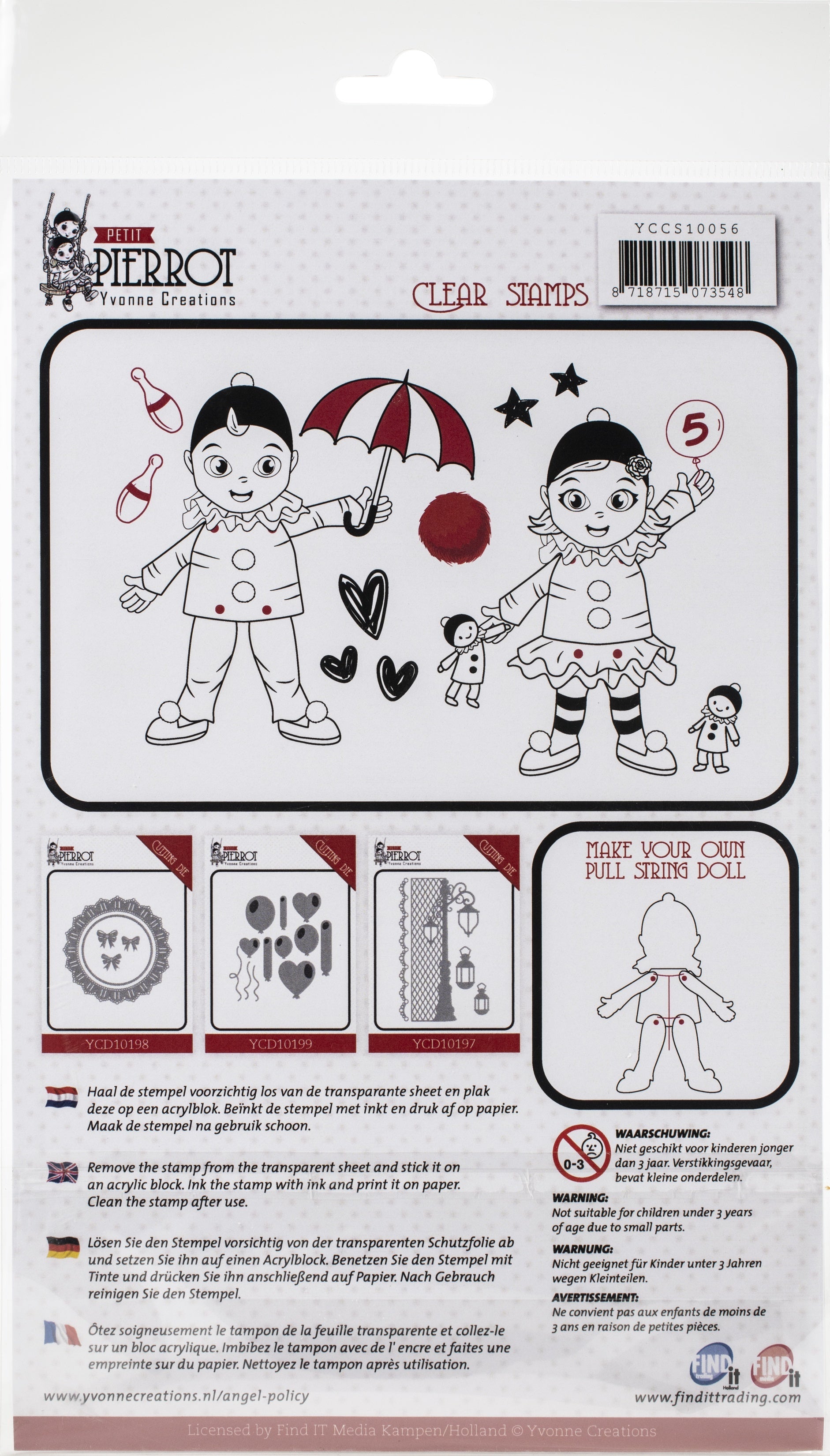 Find It Trading Yvonne Creations Clear Stamps - Petit Pierrot