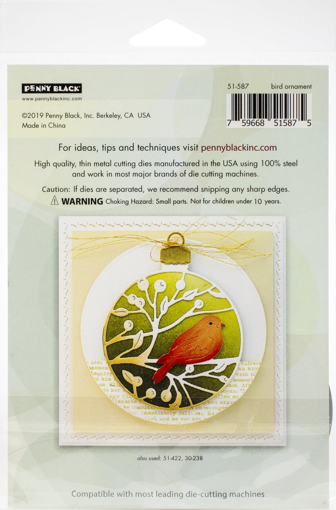 Penny Black Creative Dies - Bird Ornament 2.8"X3.6"