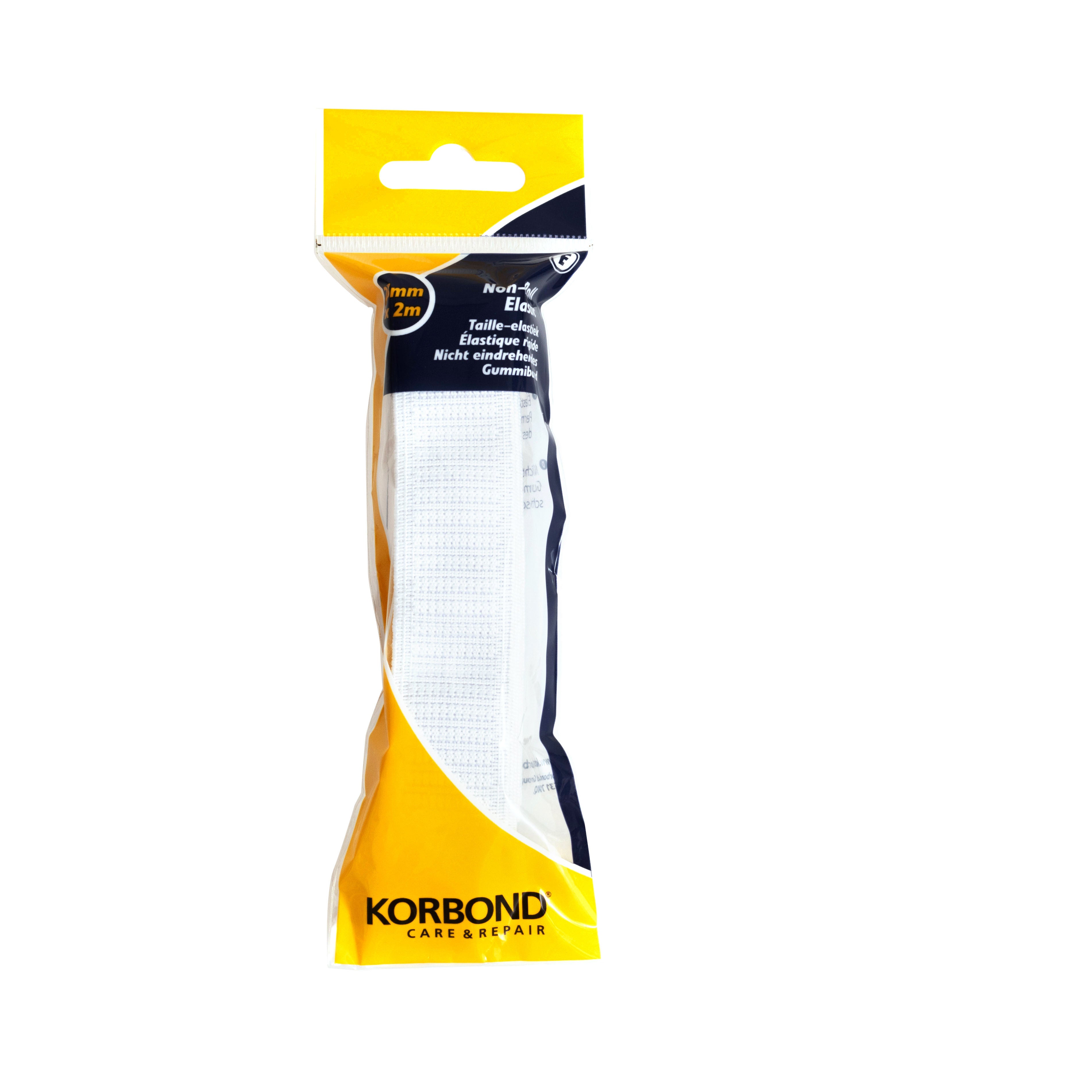 Korbond Non-Roll Elastic 25mm x 2m