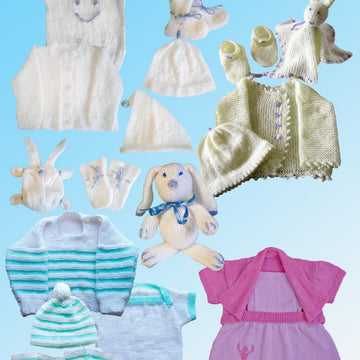 Cute Baby Outfits to Knit in 2 & 3 ply - Rabbit, Ballerina
