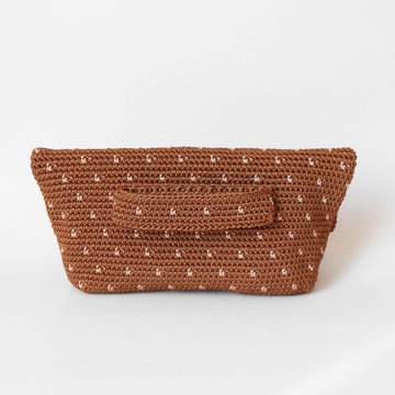 Polka dot clutch