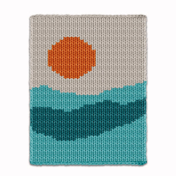 Finger Knitting Pattern Sun Nature Knit Blanket