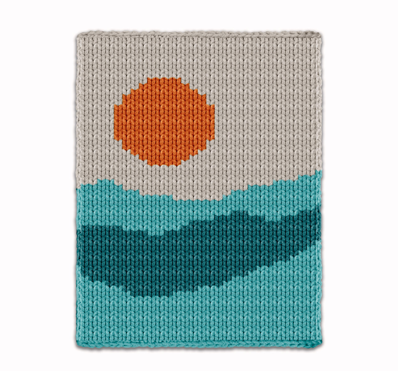 Finger Knitting Pattern Sun Nature Knit Blanket
