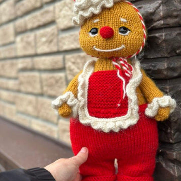 Gingerbread Man Knitting Pattern