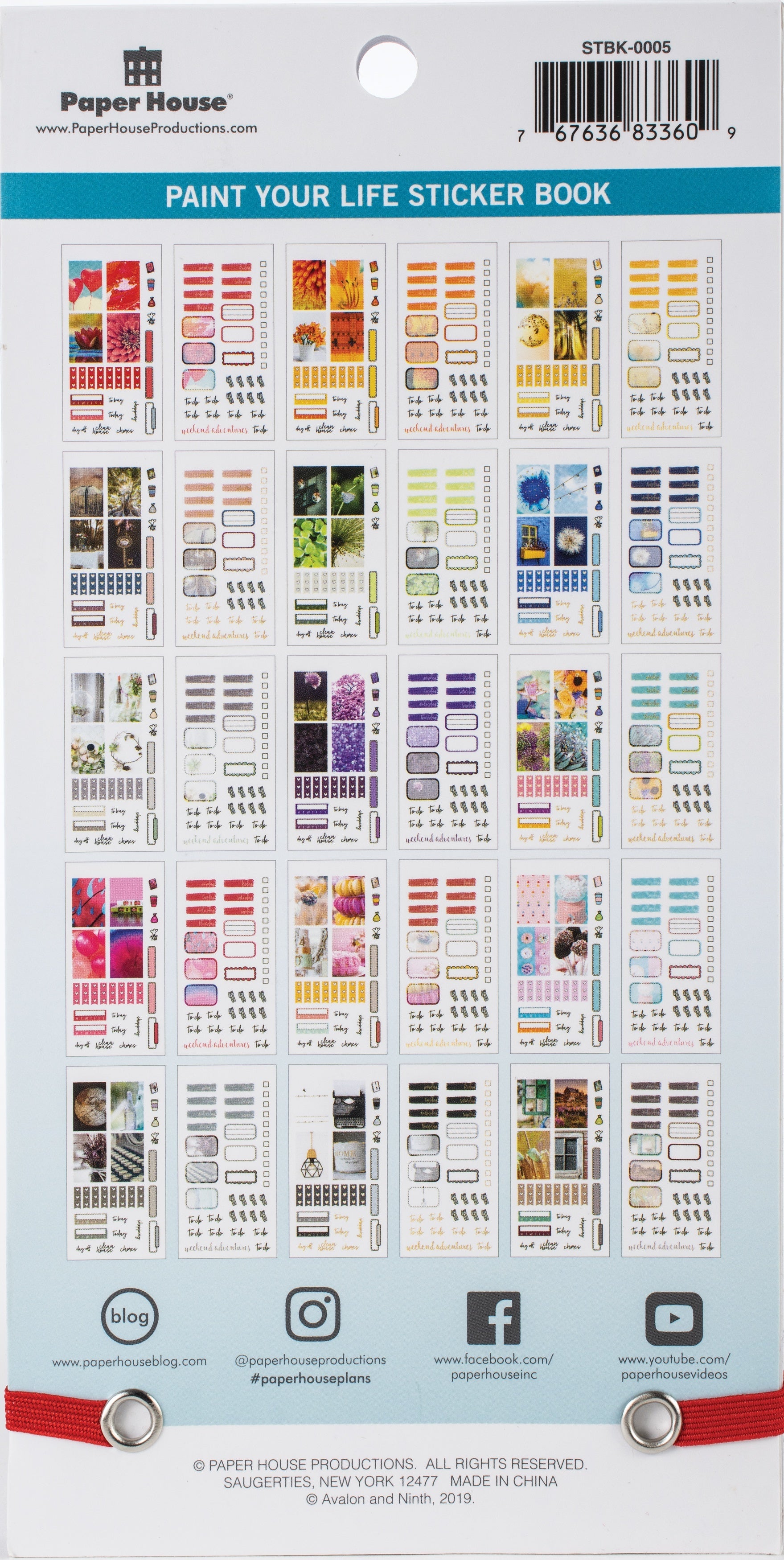 Paper House Sticker Book 30/Sheets - Paint Your Life