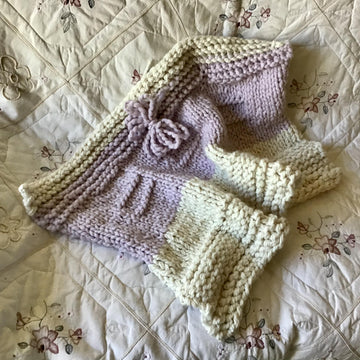 Lavender Lamb Baby Blanket
