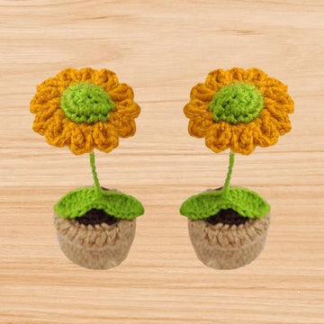 A crochet flower pot pattern
