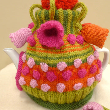 Bell Flowers and bobbles Tea Cosy
