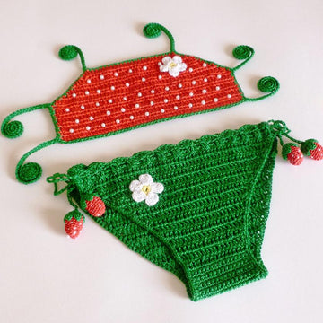STRAWBERRY bikini, two pieces swimsuit