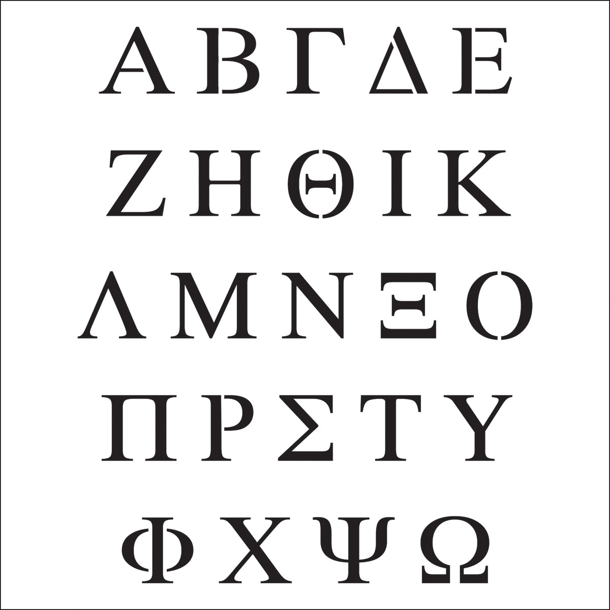 The Crafter's Workshop Crafter's Workshop Template 6"X6" - Greek Letters