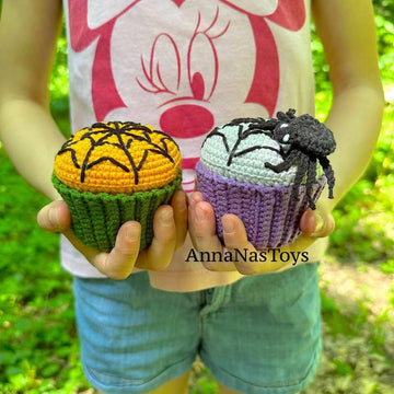 Halloween cupcake with spider