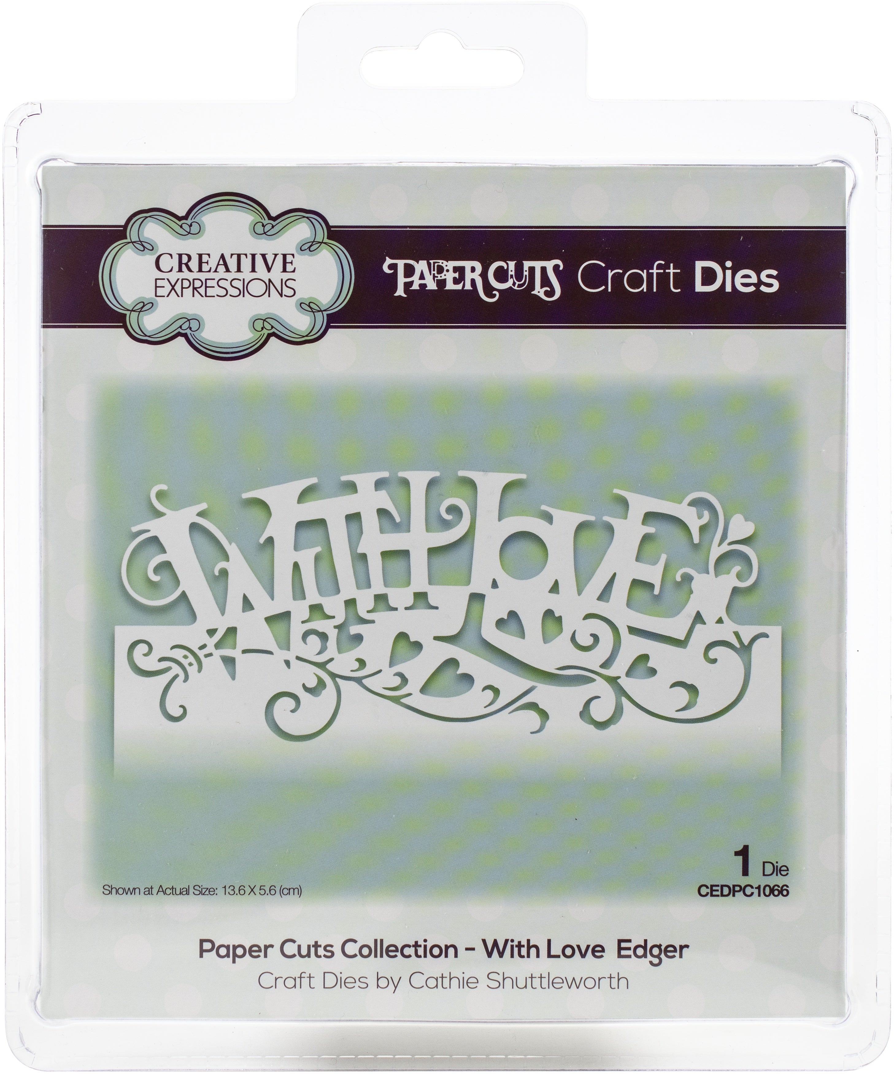 Creative Expressions Paper Cuts Edger Craft Dies - With Love