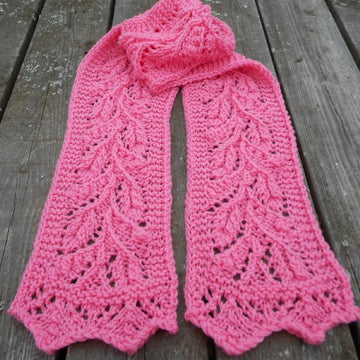 Leaf and Bud Lace Scarf