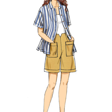 Butterick Misses' Shirts, Pants and Shorts B6880 - Sewing Pattern
