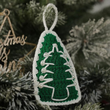 Christmas Tree With White Trim For Christmas Tree Crochet Ornaments