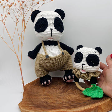 Baby Panda Amigurumi  and Panda Rattle