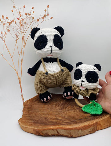 Baby Panda Amigurumi  and Panda Rattle