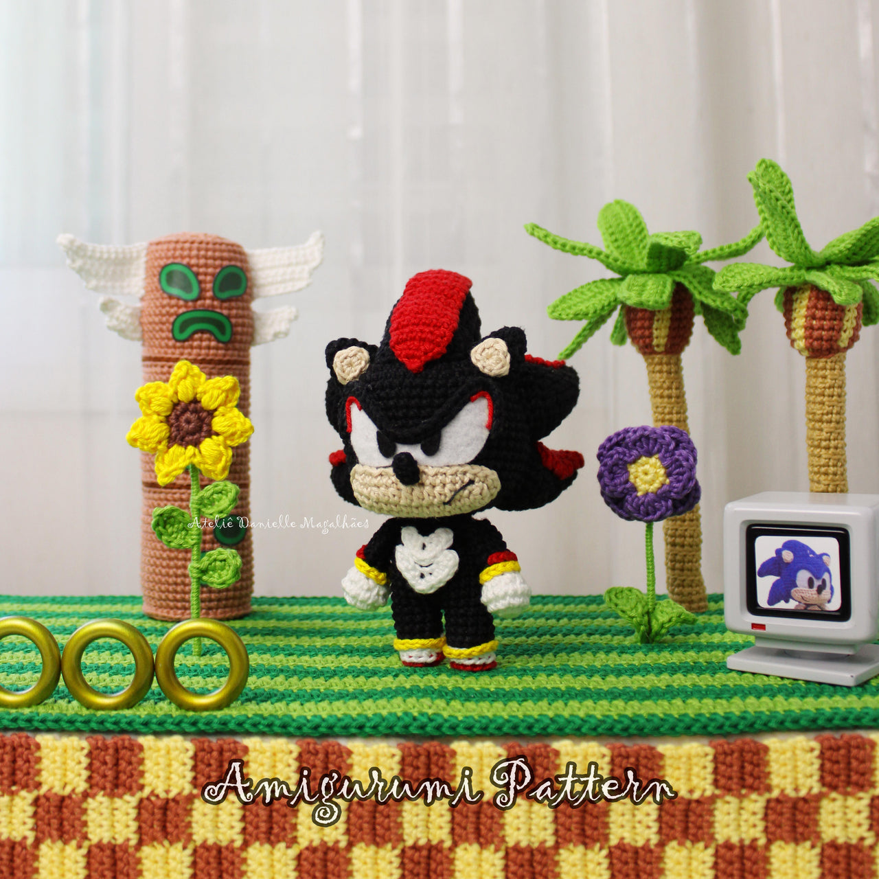 Shadow the Hedgehog Amigurumi Crochet Pattern – PDF Digital Download (English)