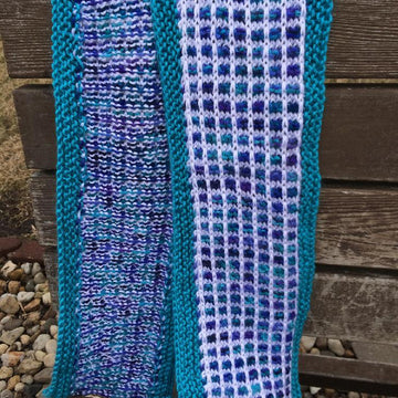 Ocean Waves Checkered Scarf