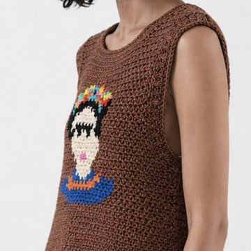 Frida Kahlo Crochet Tank Top